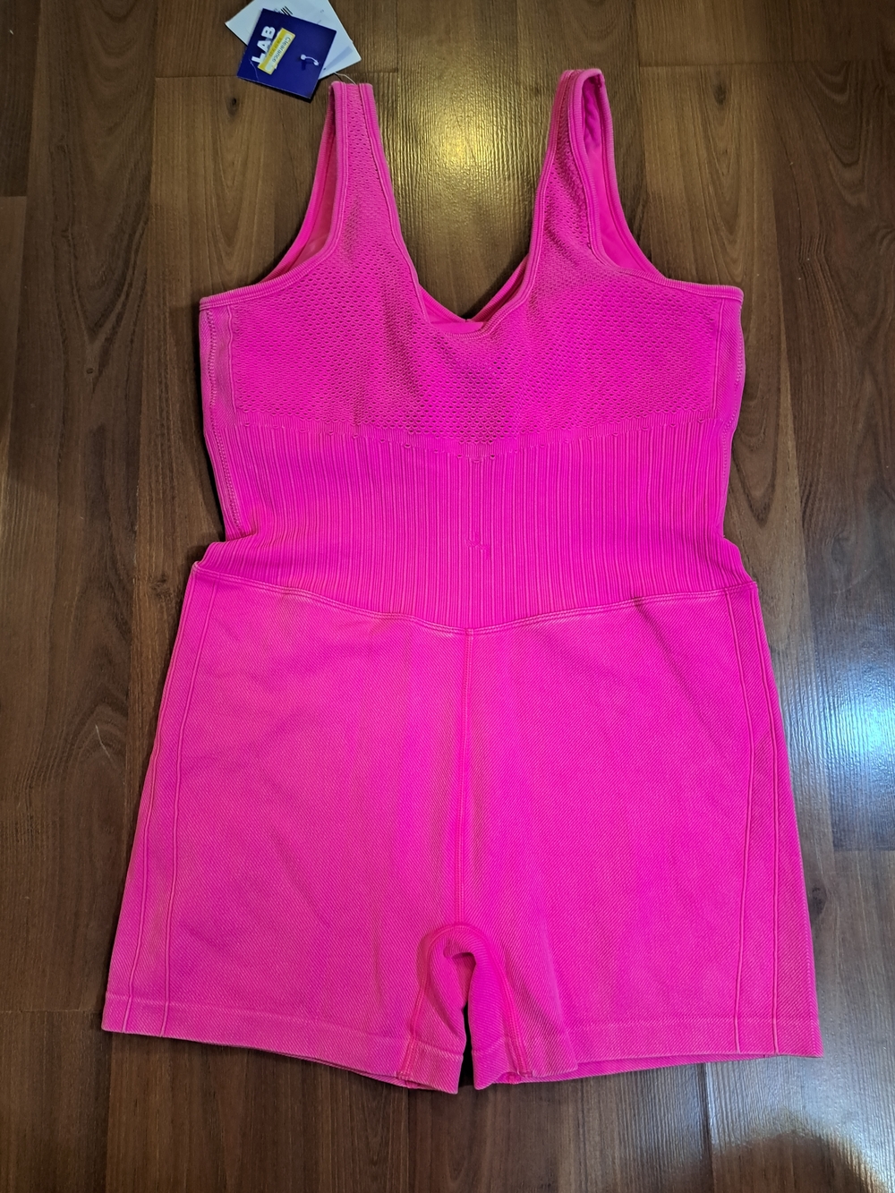 JoyLab Hot Pink Ribbed Knit Romper - Picture 6 of 6